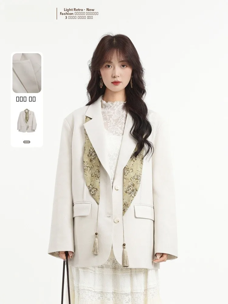 

Повседневный женский костюм для работы, модель Jaet Memory's Start, весна 2026, новинка, прямые брюки, длинные рукава, на пуговицах, офисная одежда