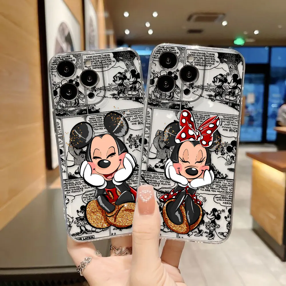 

Cartoon Mickey Minnie Phone Case For Samsung A73 A71 A56 A55 A54 A53 A52 A51 A36 A35 A34 A33 A32 A26 A25 A24 A23 A22 Clear Case