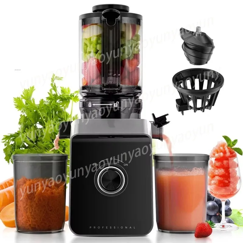 680W Large-diameter Slow-pressing Raw Juice Machine, Whole Fruit Chewing Juicer, High-power Cold-pressing Extractor