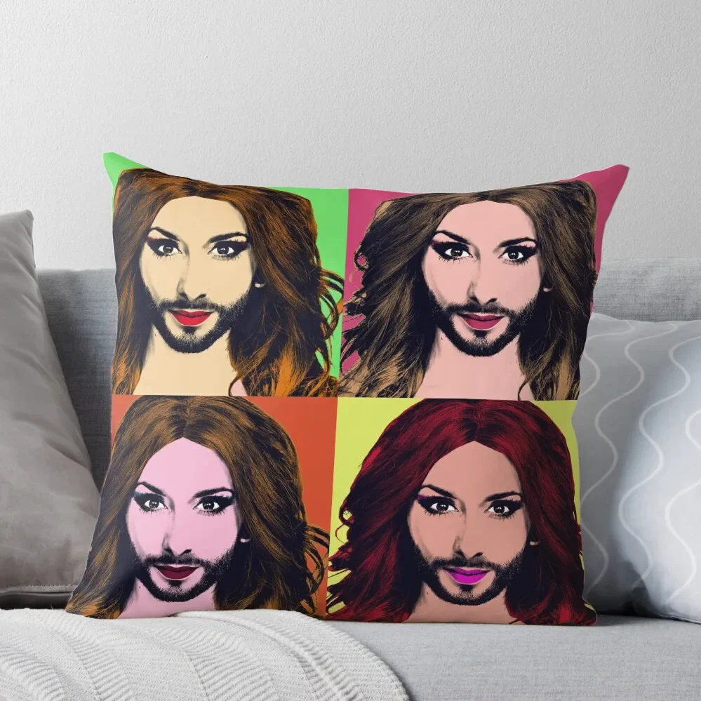 

Conchita Wurst - Pop Art Throw Pillow Sofa Cushion Cover Sofa Cushion christmas supplies