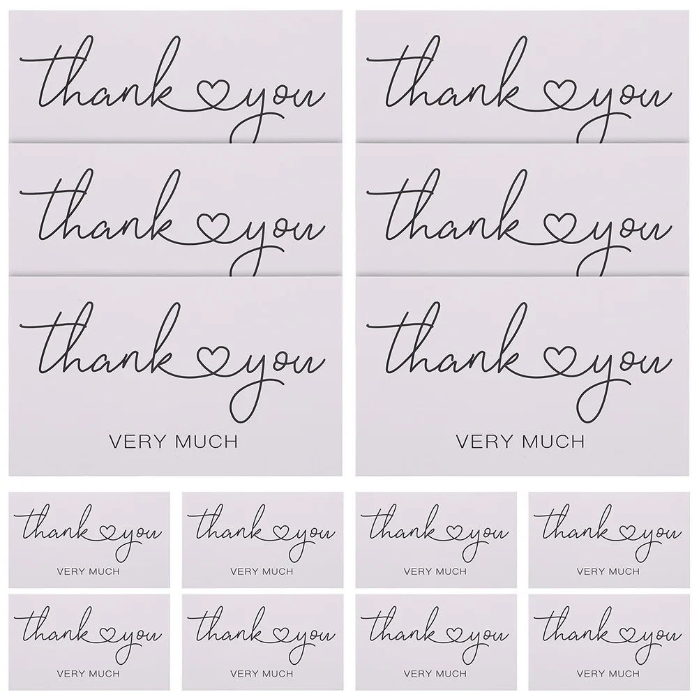

100pcs Thank You Cute Decorative Business For Small Business Gift Packing Thanks Cards Bulk Order Paper Thanks Cards For Bakery