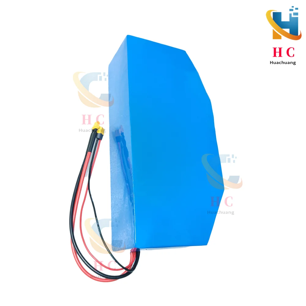 72v 40Ah lithium ion triangle battery BMS li ion for 5000w Mountain Bike scooter Motorcycle + 10A charger