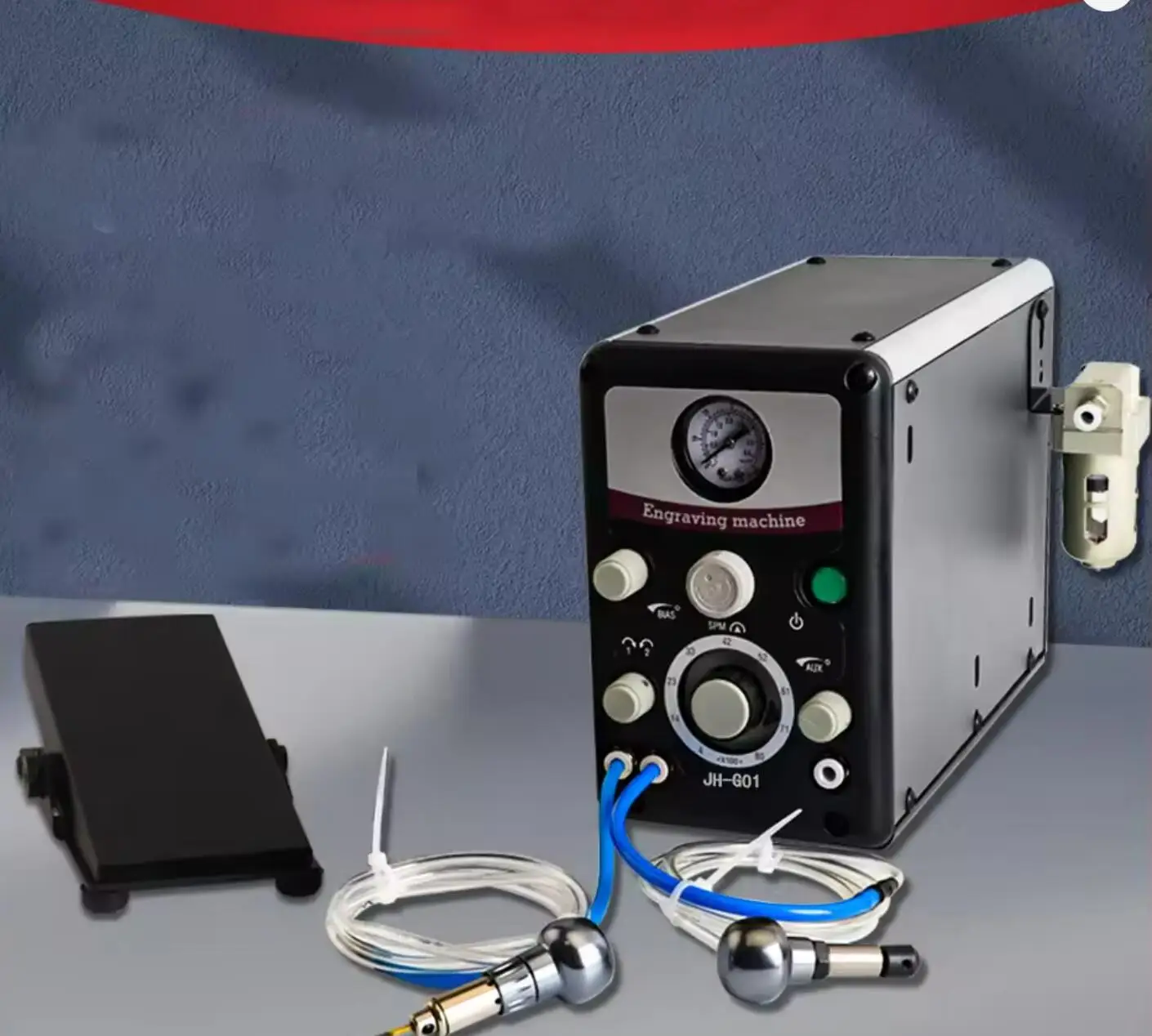 

Двухголовочный пневматический гравер для ювелирных изделий, 1-500 об/мин при низкой скорости без нагрузки, ручной гравер для алмазов, ювелирных изделий, поделок и кованого железа