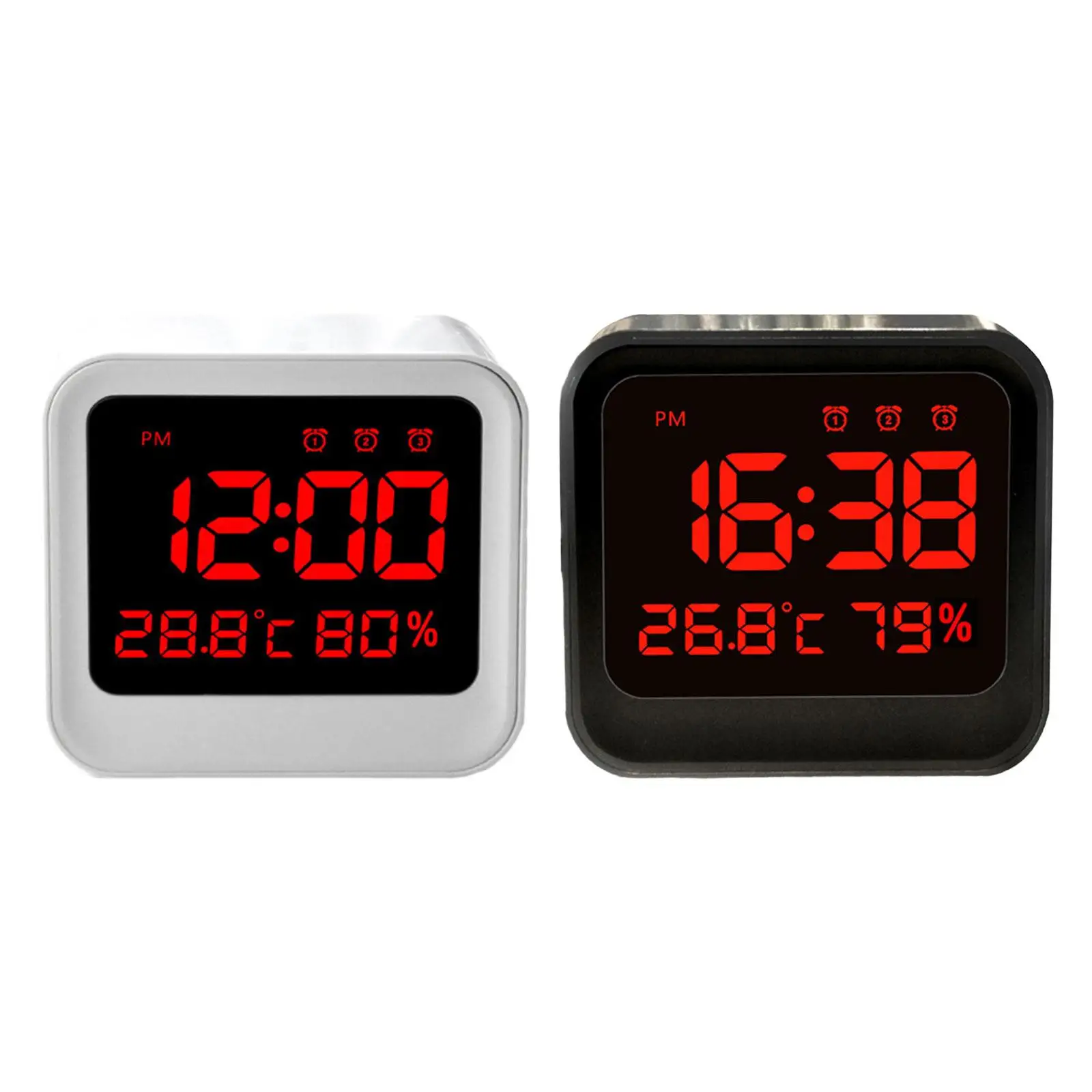 Digital Alarm Clock Bedside Clock Snooze Indoor Outdoor Use LED Bedroom Alarm Clocks Desk Clock for Bedroom Office Kids Adult