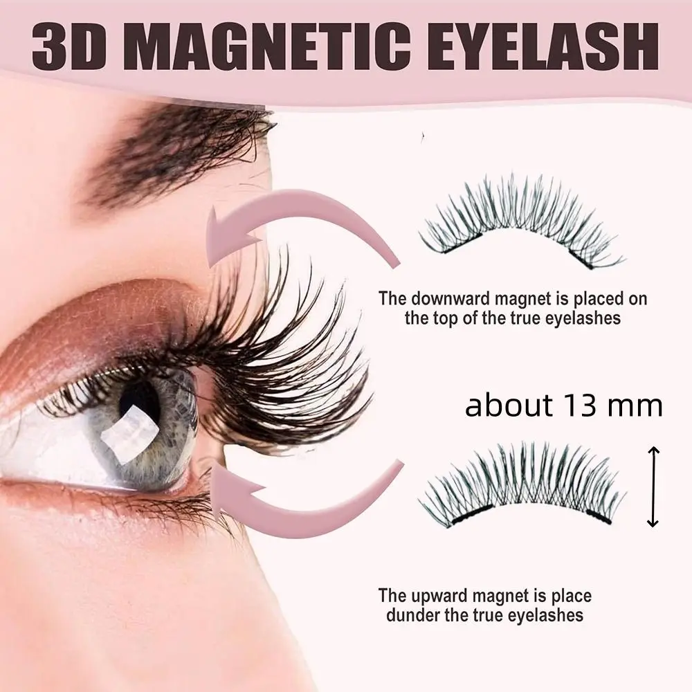 Natural Magnetic Eyelashes Reusable Glue-free Non-glue False Eyelashes Convenient Waterproof False Eyelashes Eye Makeup