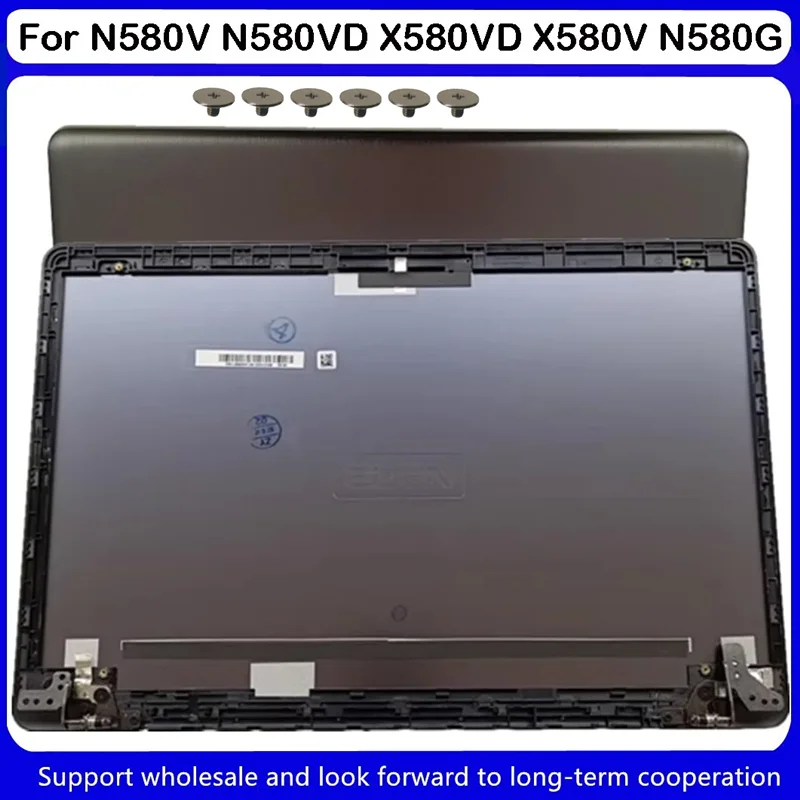 New For Asus N580V N580VD X580VD X580V N580G LCD Back Cover With Hinges Gray