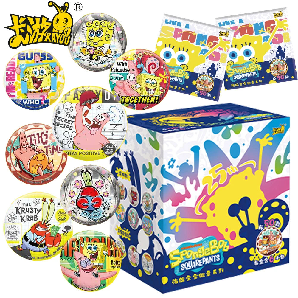 

Original Kayou SpongeBob SquarePants Cartoon Badges Funny Designs Bag Pendants Decorations Charming Birthday Gifts for Teens