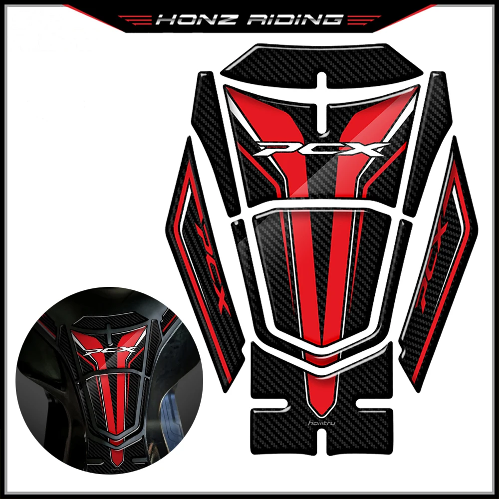 

For Honda PCX 125 160 PCX125 PCX160 2021 3D Resin Carbon Look Motorcycle Gas Tank Pad Sticker