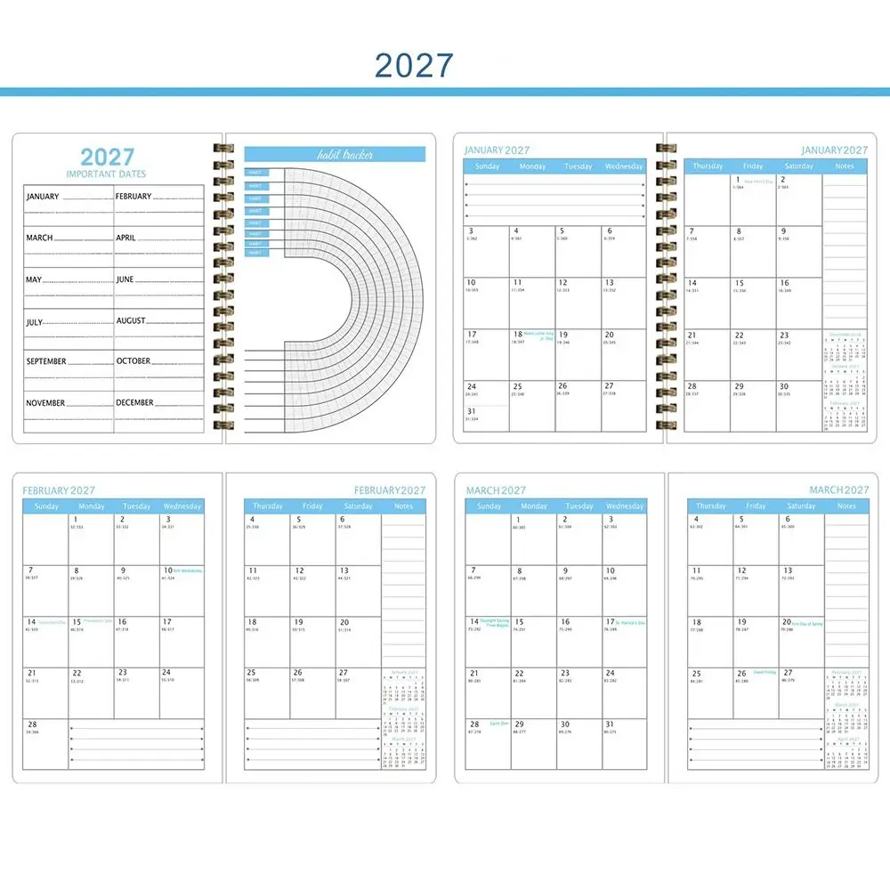 English A5 Agenda Book To Do List Taking Notes 2025 Schedule Planner Notepad Time Organizer Academic Weekly Agenda