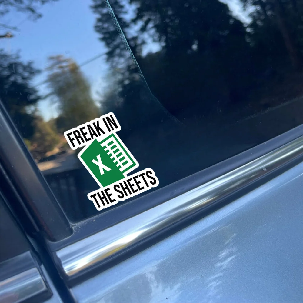 Freak In The Sheets Sticker, Microsoft Excel, Laptop Stickers, Funny Stickers, Sarcasm Laptop Decals, Water Bottle Sticker