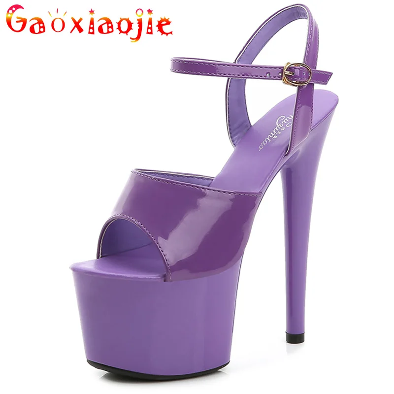 2024 Sexy Strippers Dancing Shoes Women Catwalk Show Sandals 17 CM High Heels Waterproof Girls Shoes Party Club Platform Shoes