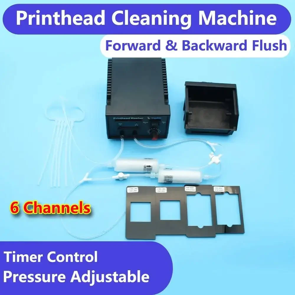 1390 Printer Head Washer Printhead Clogged Unclog Cleaning Machine Cleaner 6 Channel Device For Epson L1800 L805 XP600 DX6 i3200