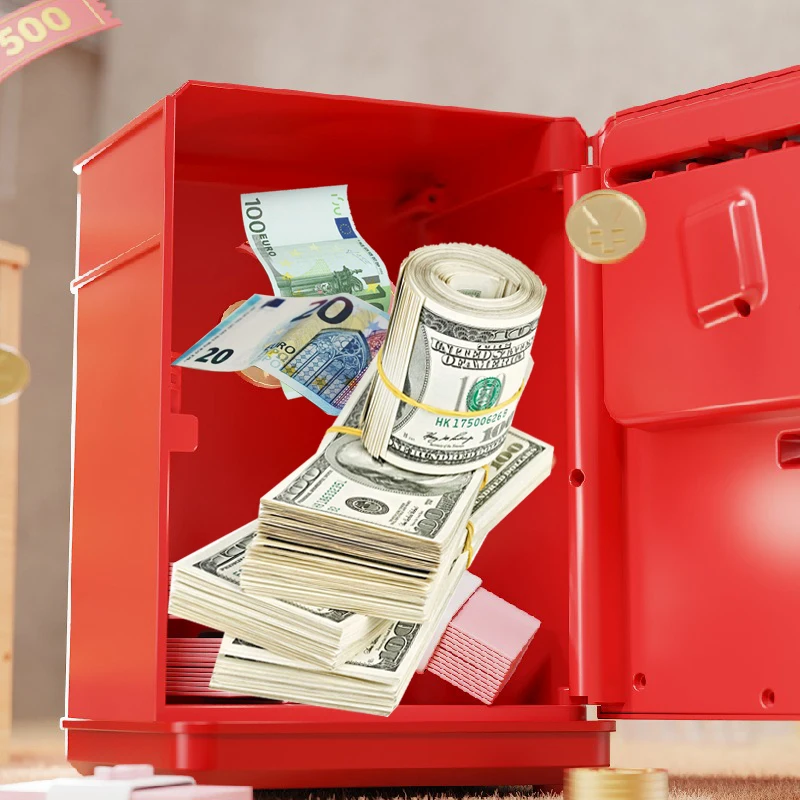 Children's Piggy Bank Automatic Sensing Roll Money ATM Saving Safe, Intelligent Electric Finger Password Piggy Bank Money Box - view 4
