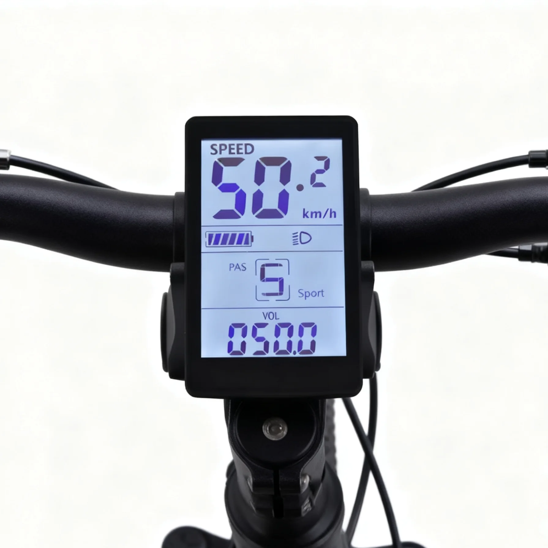 

Waterproof Electric Bicycle LCD Monitor Instrument 6 Pin Connector Smart Electronics