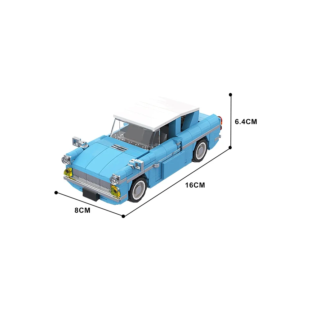 Gobricks Moc Magic School Weasleys Vliegende Auto Anglias Model Bouwstenen Klassieke Blauwe Vliegende Auto Bakstenen Assemblage Speelgoed Kinderen