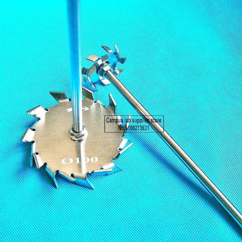 1set (disk with Rod) Lab Stainless Steel Dispersion Plate, Tooth Type SUS304 Round Stirring Disk Laboratory Equipment