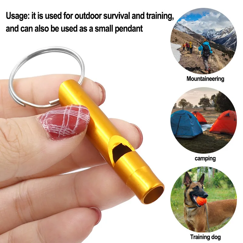 Outdoor Survival Whistle อุปกรณ์พัดลมอุปกรณ์ Retro ผู้ตัดสินทองเหลืองนกหวีด Pure Survival EDC นกหวีด