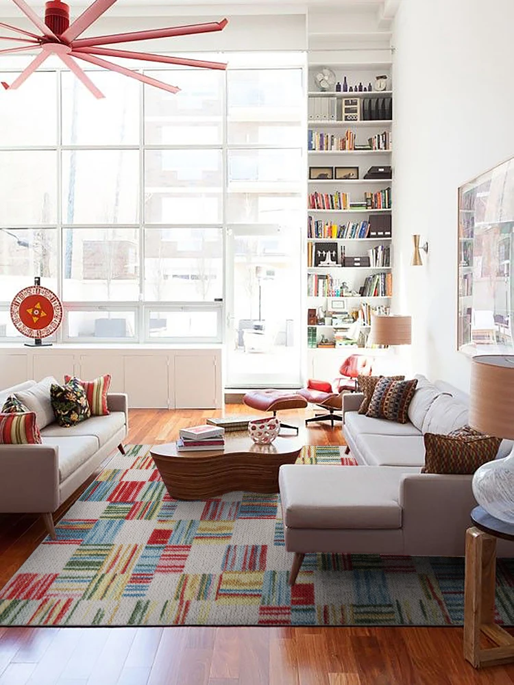 

Ковер Rinoart для современной гостиной, настраиваемый, из шерсти и кашемира, окрашенный растительными красителями, с крупными узорами, для домашнего декора, прямоугольный, с абстрактным рисунком