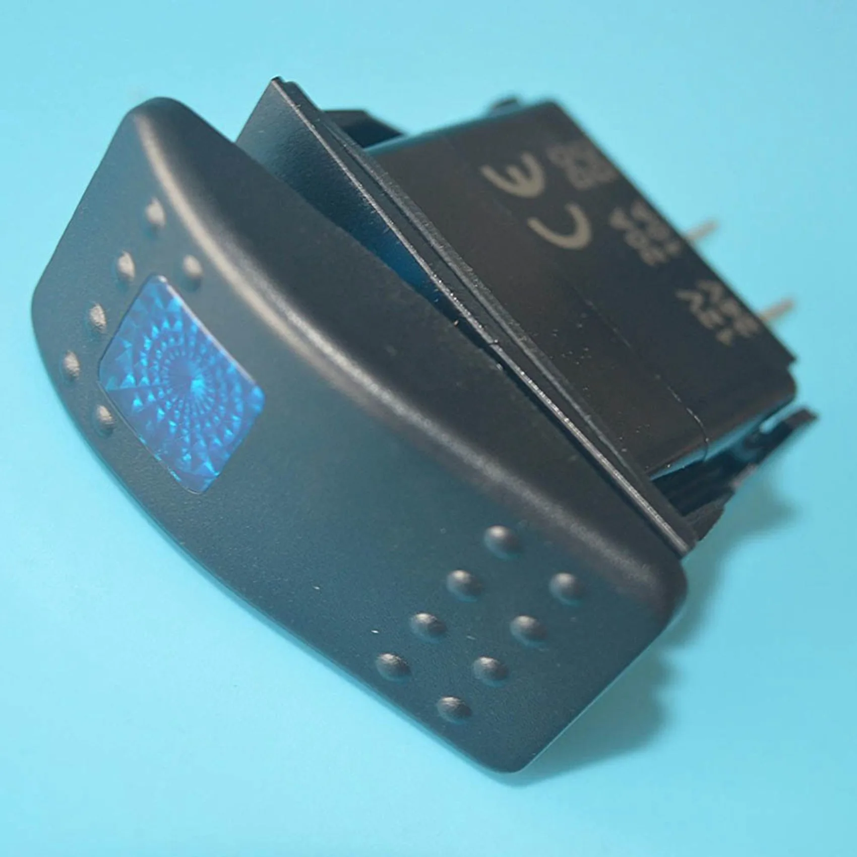 

10 шт., 12 В постоянного тока, гнездовой разъем, соединительный кабель и 1 шт., 12 В, 20 А, синий светодиод, вкл./выкл., SPST 3P, кулисный переключатель