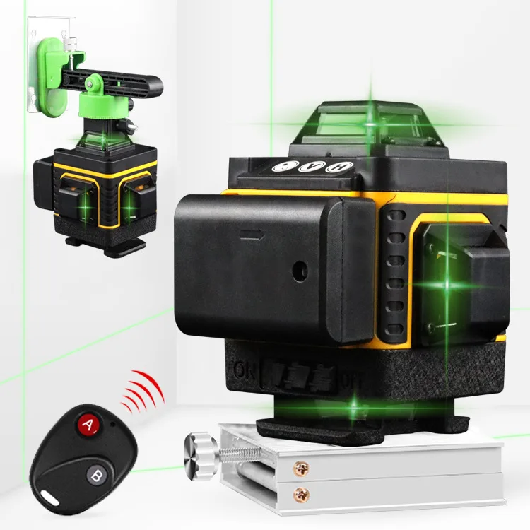 

12-line green light infrared indoor and outdoor level high-precision glare 3D wall-mounted 16-line laser level