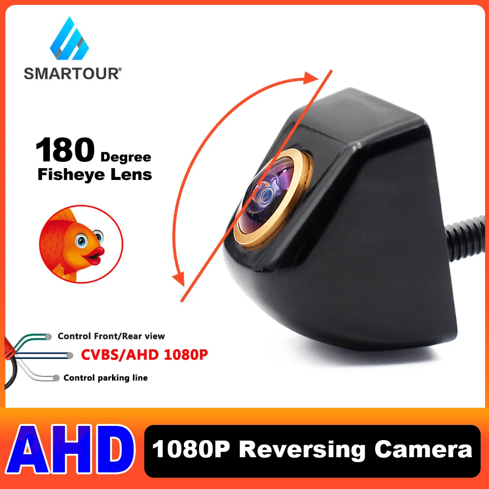 Smartour HD Night Vision Reverse Backup Vehicle Fisheye Lens Rear View CCD/AHD Front Camera for Android DVD,AHD Monitor