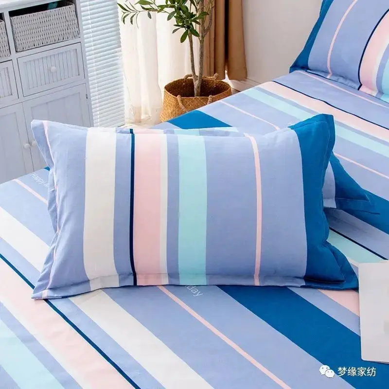 Home Hotel Pillowcase Pair of Jacquard Polyester With Cotton Pillowcase 48x74cm Solid Color Fashionable Home, No Pillow Core