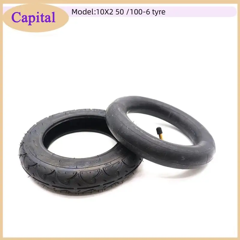 10X2 50-100-6 Outer Tyre and Inner Tube with bent valve 45 Degree valve Pneumatic Tire for Self Smart Balancing Electric Scooter