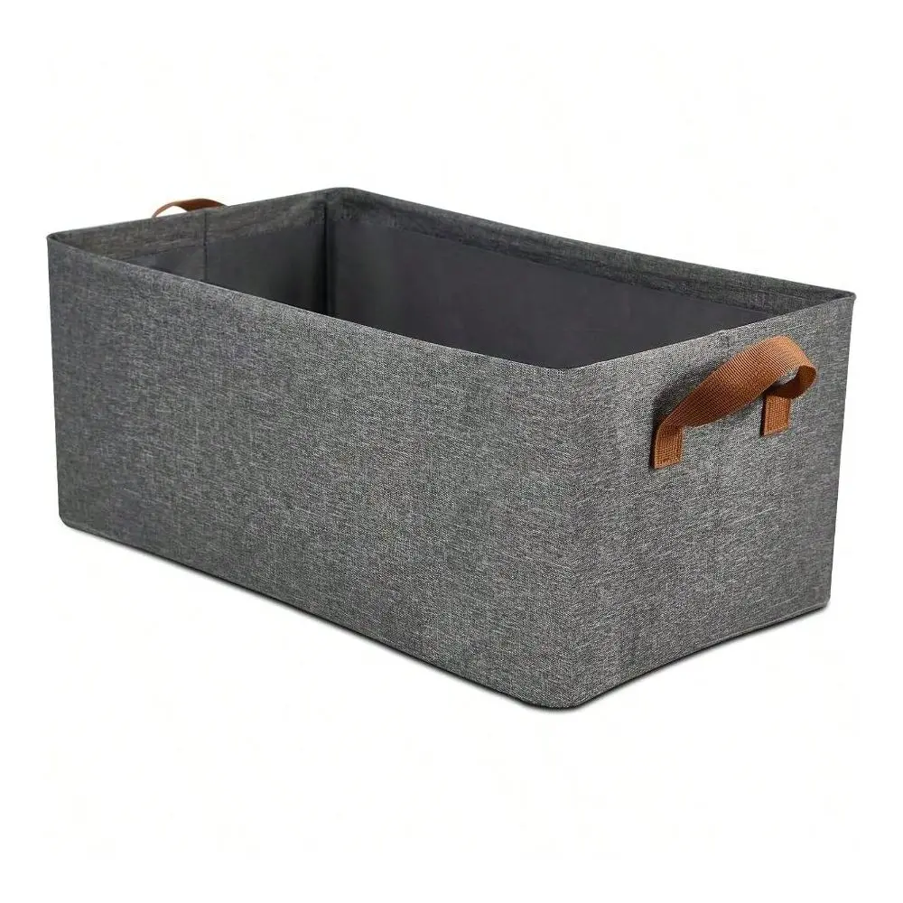 Boxes With Metal Frame Support, Open Storage Bins Closet Organizing, Rectangle