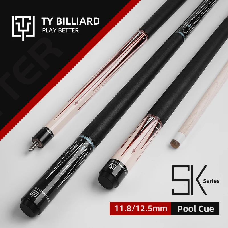 High Quality TY Brand SK Series Pool Cue Stick 12.5mm/11.8mm Tip Optional North American Maple Shaft Linen Wrap Taco De Billar
