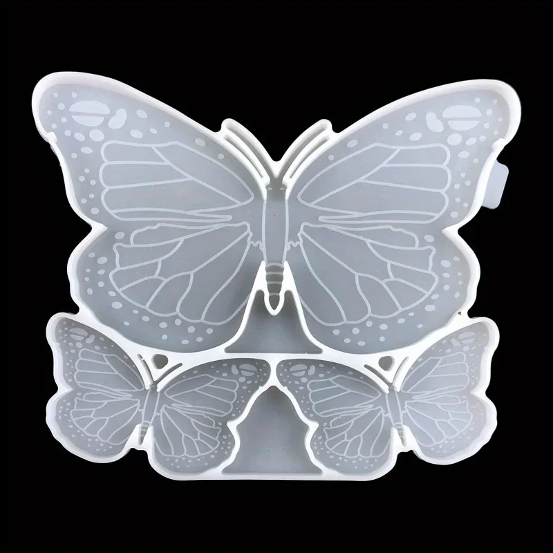 1Pc Butterfly Silicone Resin Mold Soft Silicone Wall Hanging Tray Epoxy Mould DIY Keychain Resin Accessories