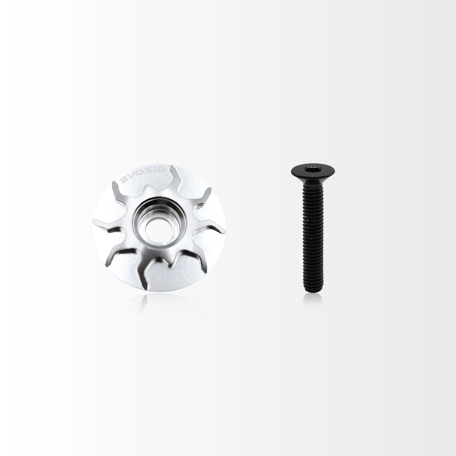 EVOSID Fahrrad-Headset-Kappe, MTB, Rennrad, Vorbau, Headset, obere Kappenabdeckung, CNC mit Schraube für 28,6 mm Gabel, Steuerrohr, Fahrradzubehör