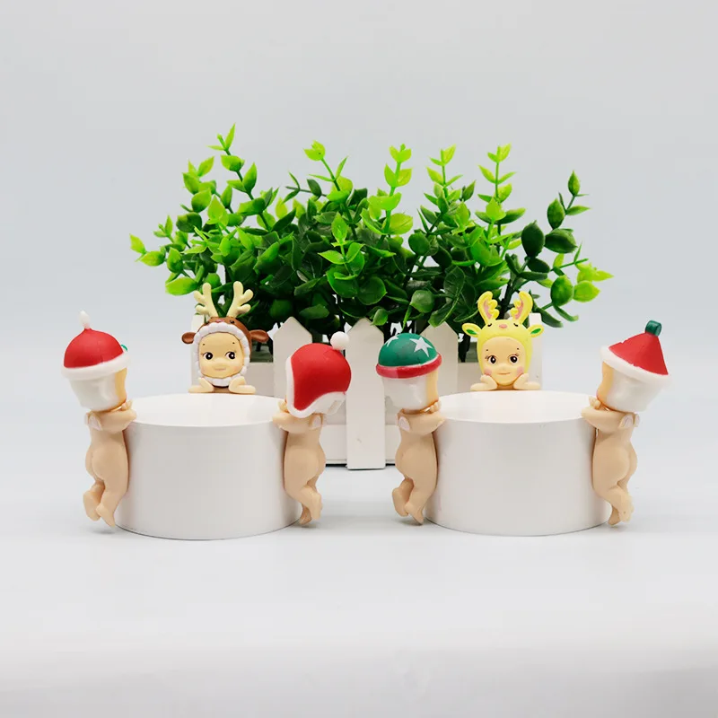 Christmas Sunny Angel Winter Series 12 Piece Series Mini Mysterious Blind Box Doll  Car mounted Model Decorative  Holiday Gifts