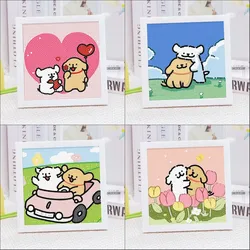 Ins Line Puppy Diamond Painting Diy Handmade Paste Cartoon Diamond Painting Children's Birthday Gift