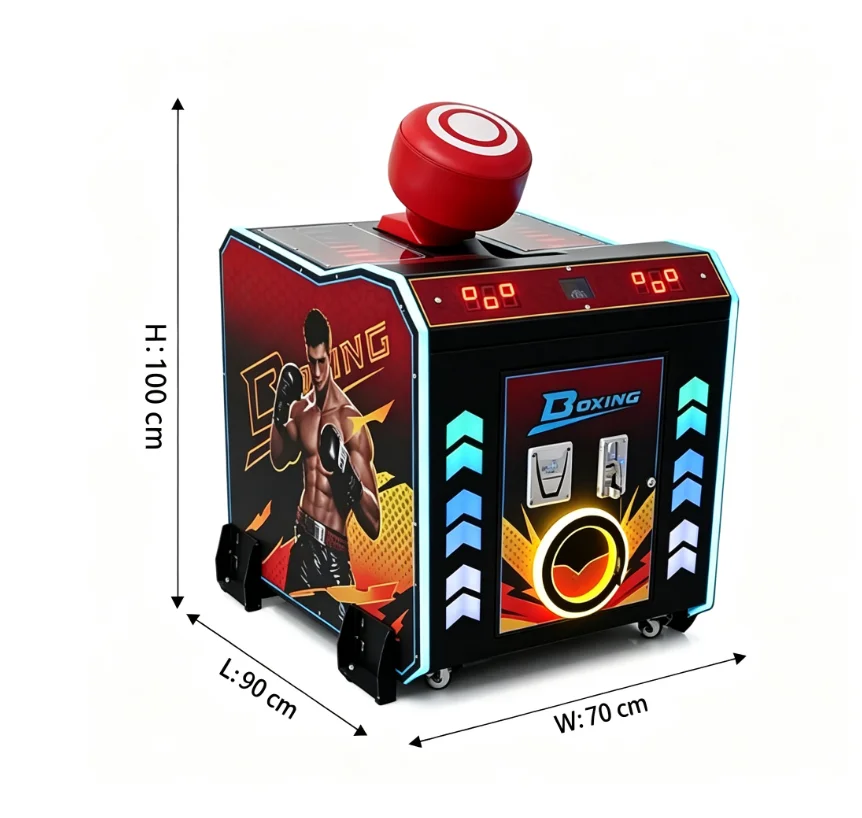 Punching Machine Arcade Game Coin Operated Mini Boxing Machine With LED Lighting Digital Scoreboard for Amusement Center