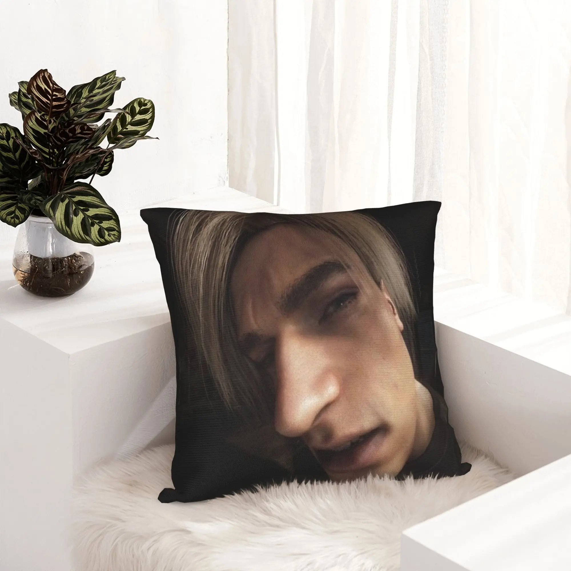 Residents Evils Leon Kennedy Meme Pillowcase Printed Fabric Cushion Cover Decorative Throw Pillow Case Cover Home Wholesale 18''