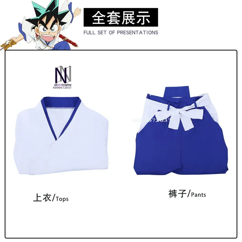 Hot Kurogane Yaiba Cosplay Love Live Japanese Manga Role Playing Costume Fashion White Blue Uniform for Men Comic Con Suit Set