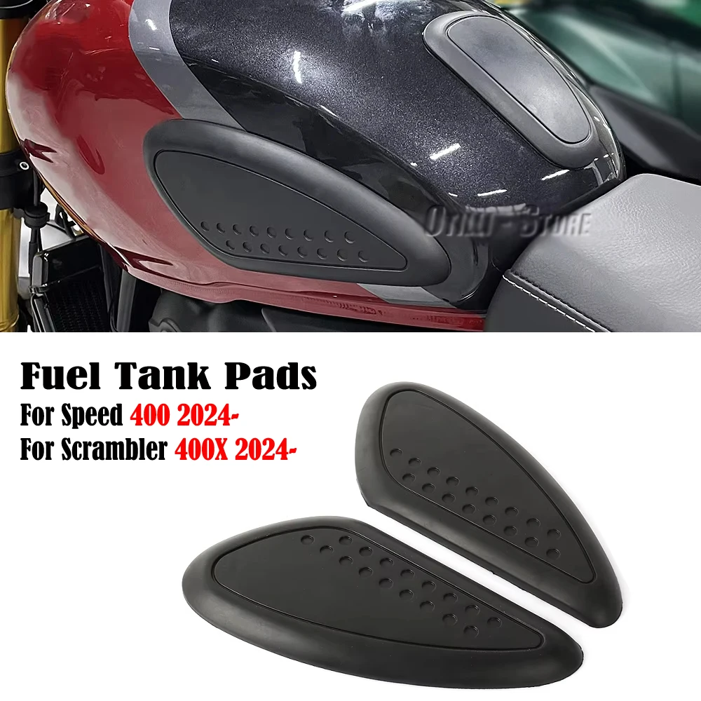 

Motorcycle Black Fuel Tank Pad Stickers Decals Accessories Protector For SPEED Speed 400 For Scrambler 400X 2024 2025