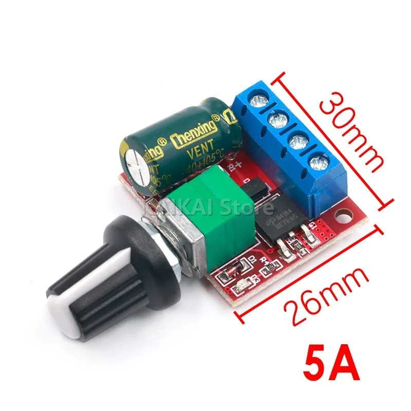 Mini DC-DC 4.5V-35V 5A 90W PWM DC Motor Speed Controller Module Speed Regulator Control Adjust Board Switch 12V 24V PN35