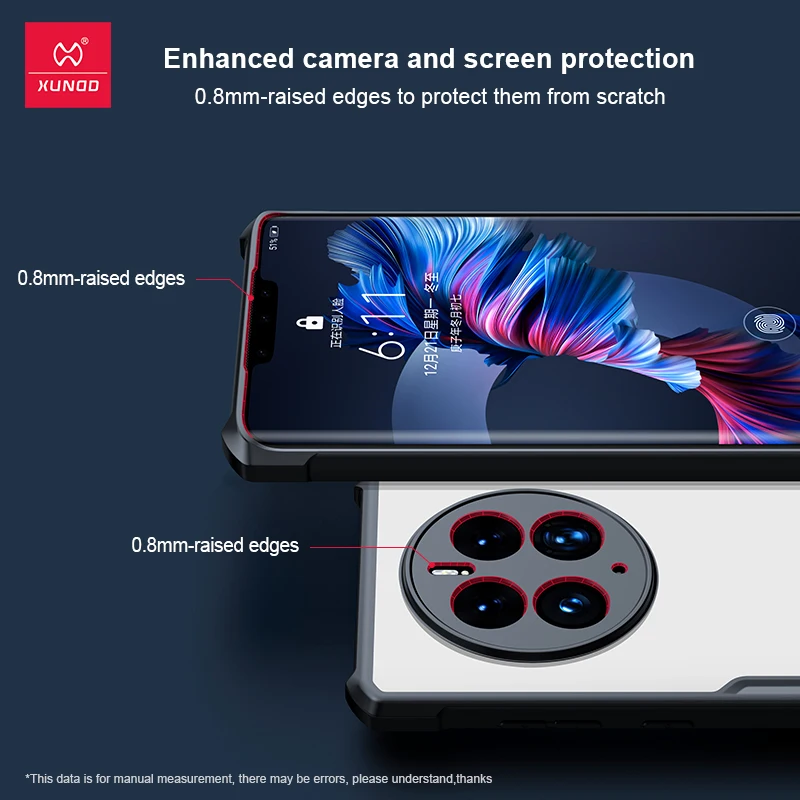 Xundd Phone Case For Huawei Mate 50 Pro Case For Mate 50 Lens Full Protection Fingerprint-Proof Back Cover