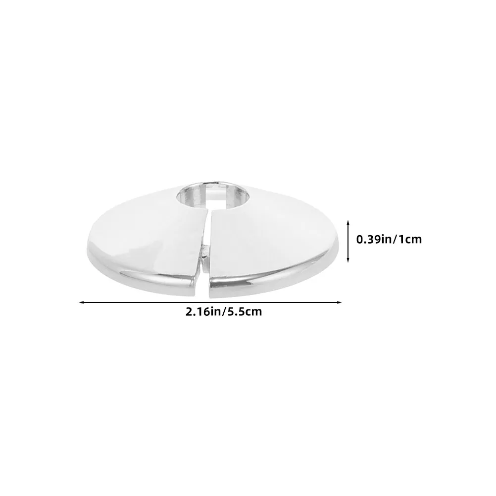 3Pcs Valve Trim Plate Round Clip-on Pipe Cover Plastic Metal Waterproof Decorative Valve Cover for Faucet Wall Pipe Hole