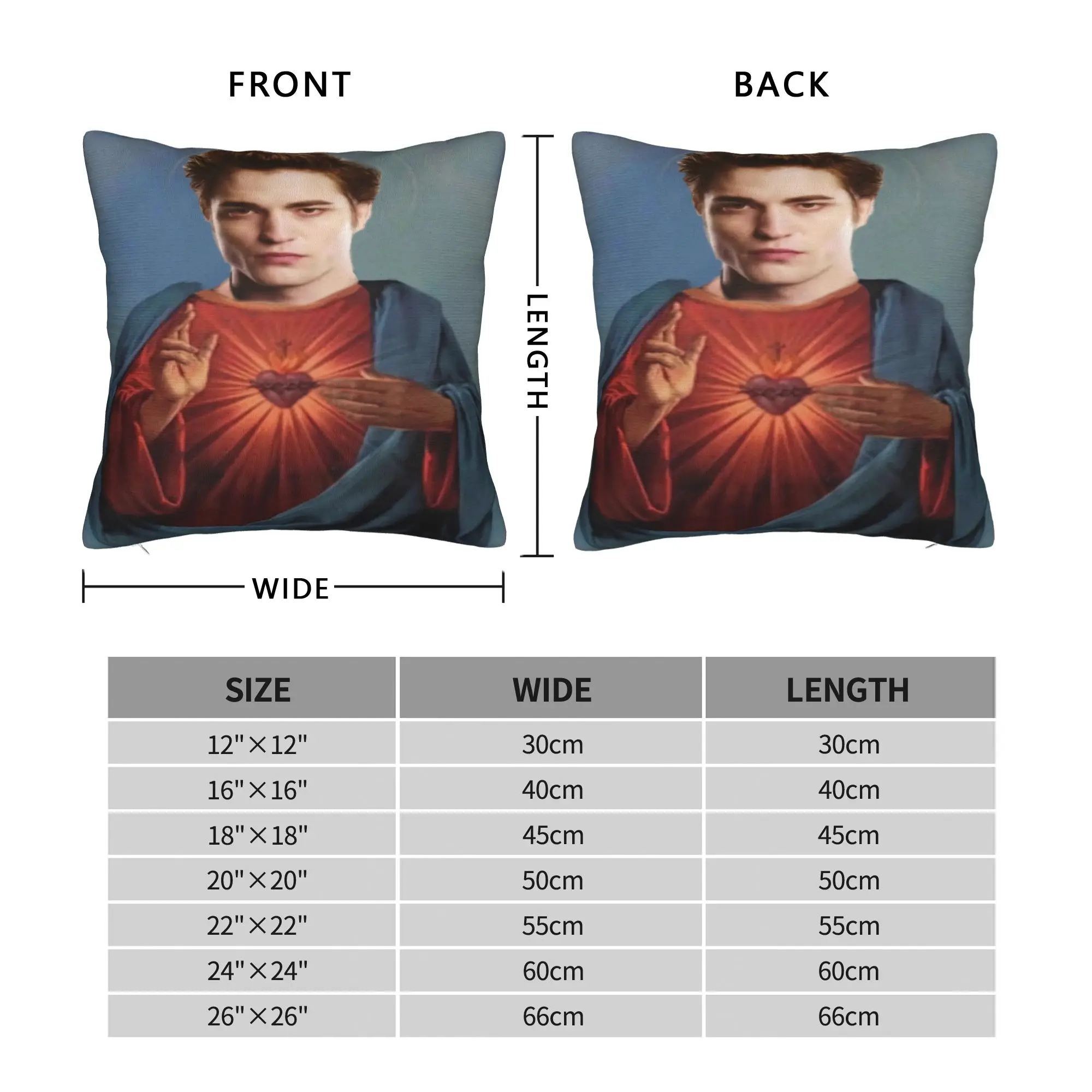 Twilight Saga Edward Bella Pillow Case  Soft Pillow Cover For Chair Sofa Home Decor Retro Trendy Cushion Cover