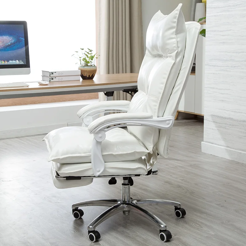 Chair Comfortable Sedentary Computer Chair Home Office Leather Lunch Break Chair Live Lift Boss Chair Beauty