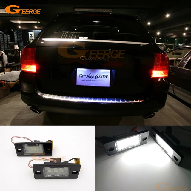 Do Porsche Cayenne 9PA 955 957 2003 - 2007 2008 2009 2010 Bez Błędu OBC Doskonałe, Bardzo Jasne Lampki LED SMD do Oświetlenia Tablicy Rejestracyjnej