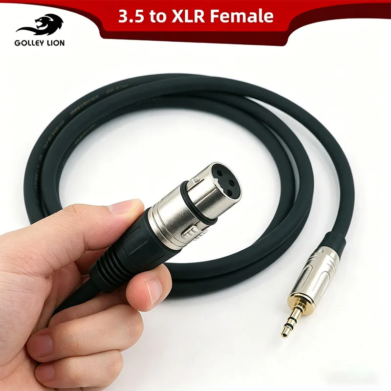 

XLR To 3.5mm Microphone Audio HiFi Cable XLR Female To Jack Aux Mic Cord for Camcorders DSLR Cameras Computer