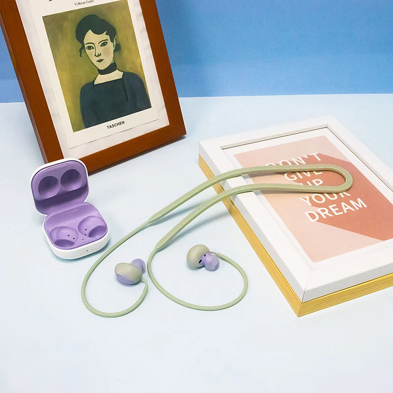 Headphone Holder Rope Cable Headset Neck String Silicone Headphone Anti-lost Rope Strap for Galaxy Buds 2 Wireless Earphones