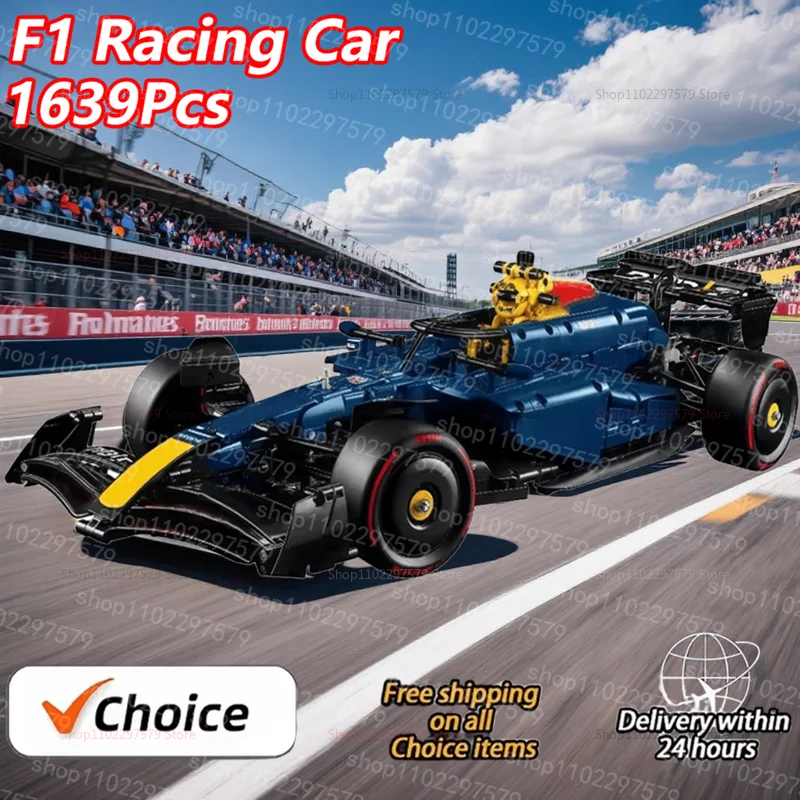 New 1639PCS 42206 RB20 F1 Racing Car Technology Building Block Kits Mechanical Group Bricks Assembly Model Toys Gifts for Adults