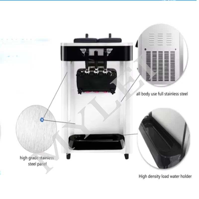 Cheap Ice Cream Soft Machine 21-26L/H Commerical Soft Ice Cream Machine