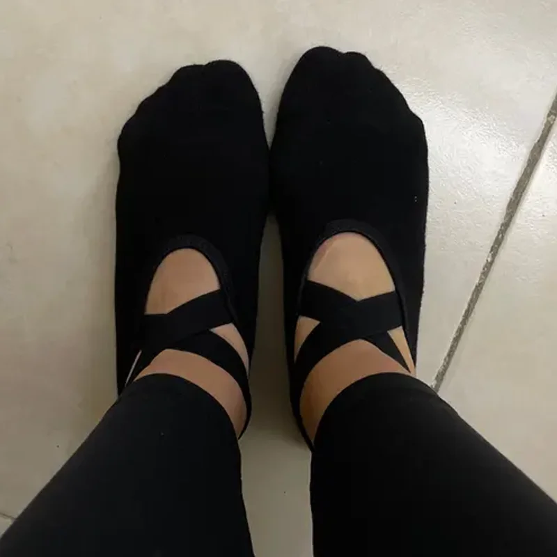 Women Men Yoga Socks Anti Slip Bandage Sports Ladies Girls Ballet Socks Dance Sock Slippers Yoga Socks Non Slip Acupressure Mat image 2