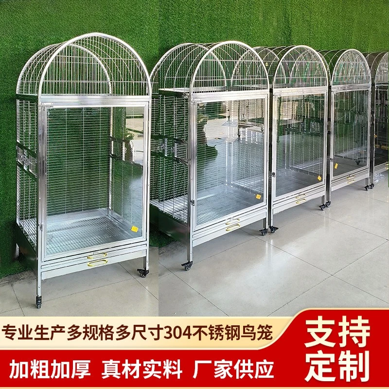 Household breeding bird cage stainless steel luxury villa oversized large