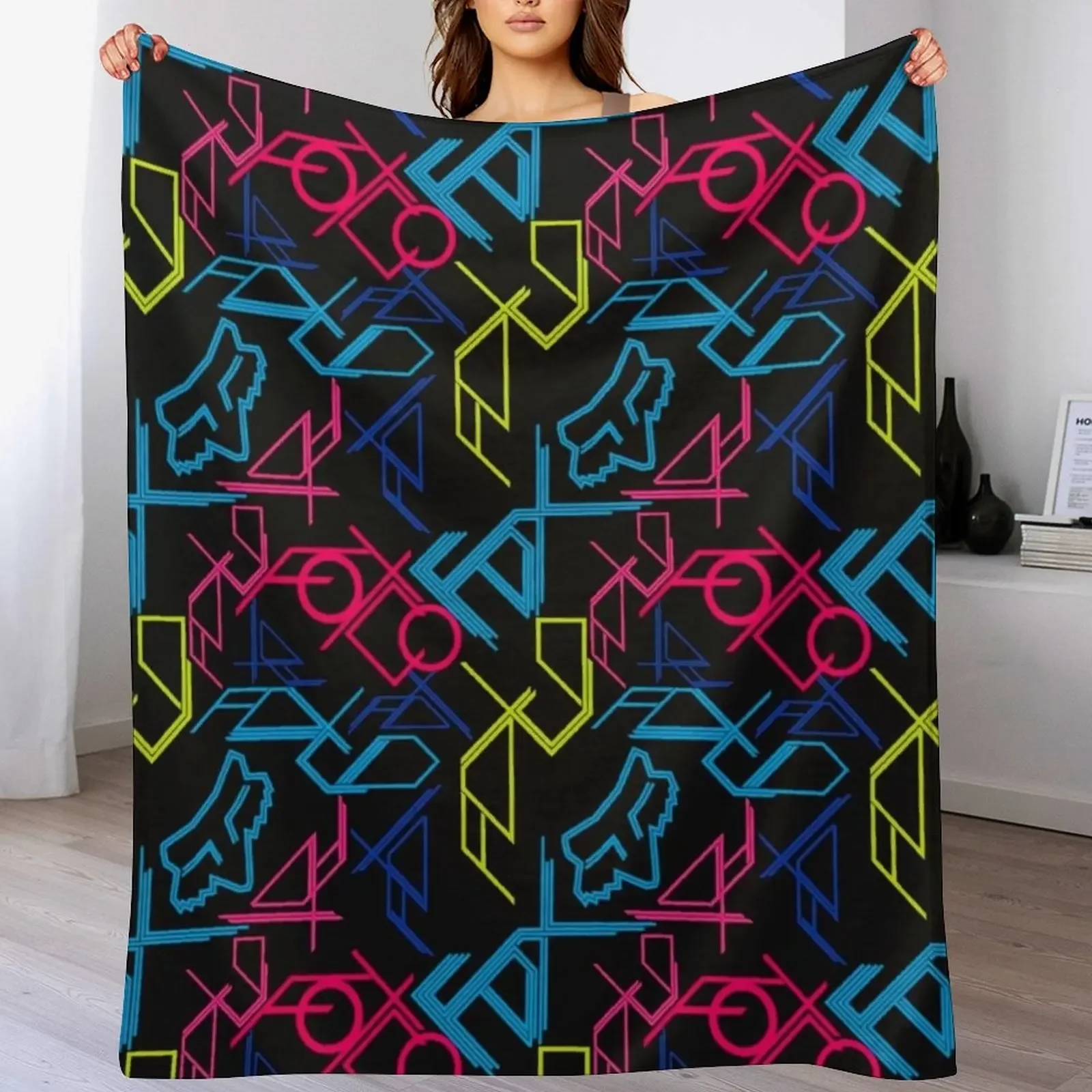 

Colourful colors Racing merch braap mixed colors Throw Blanket Stain Resistant Cozy Warm Blanket